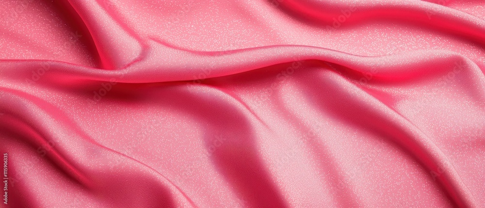 Obraz premium Soft Pink Satin Fabric Texture with Gentle Waves and Shimmery Finish