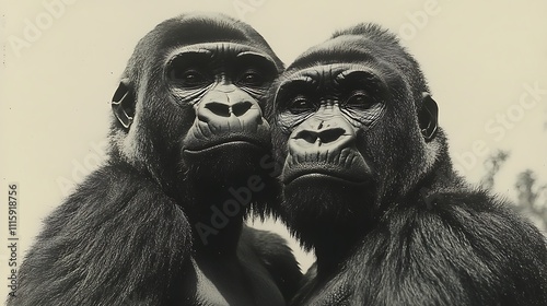 Gorillas Pencil Drawing Images Nature Inspired Wildlife Art Sketch Designs photo