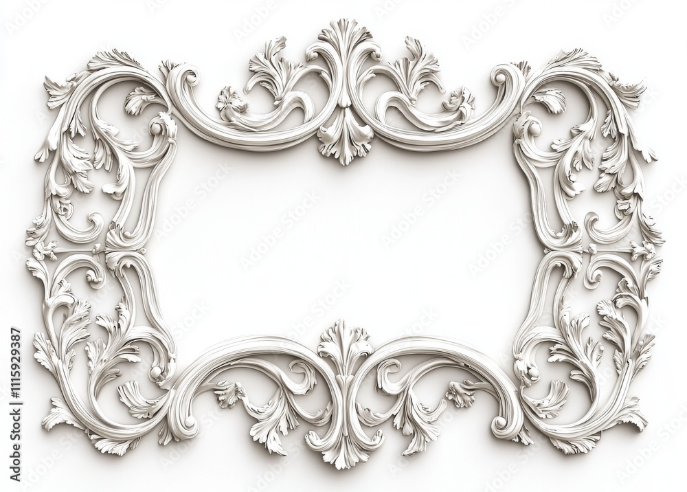 A sophisticated white picture frame that will bring a touch of elegance to any space.
