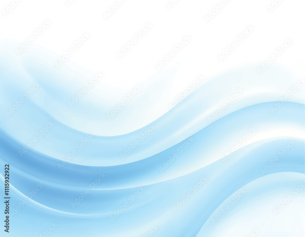 Fototapeta premium vector of a blue wave on a white background with a blue fluid and flowing lines on it