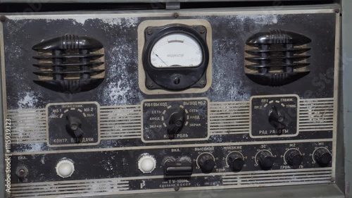 Retro Electrical Equipment With Turning Knobs, Buttons
