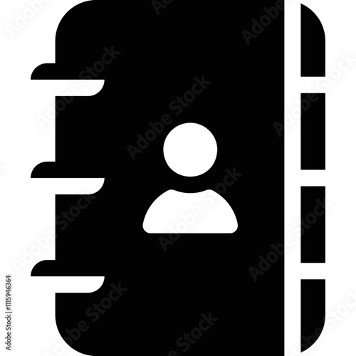 Simple vector icon contact book
