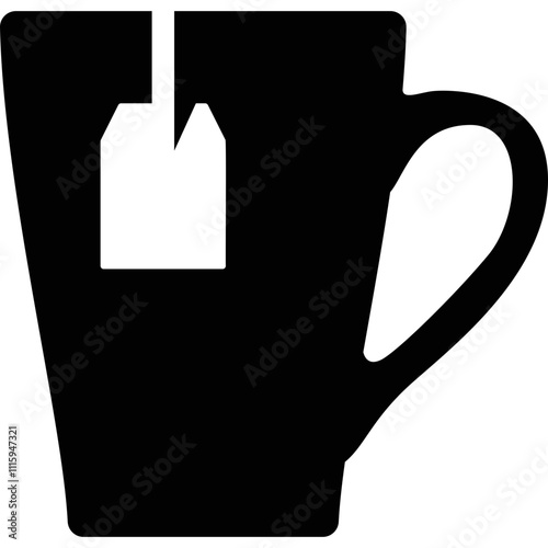 Simple vector icon mug for tea