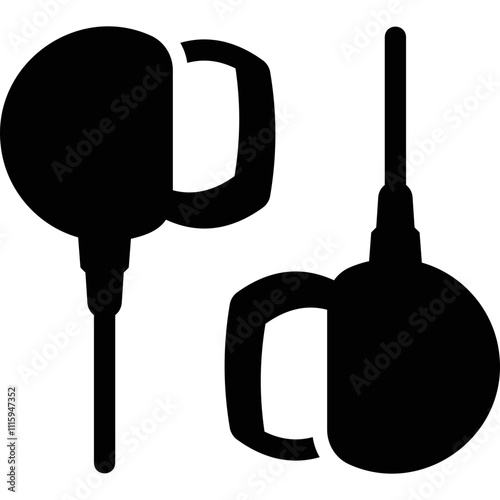 Simple vector icon vacuum headphones