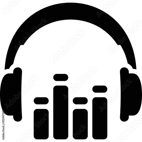 Simple vector icon headphones