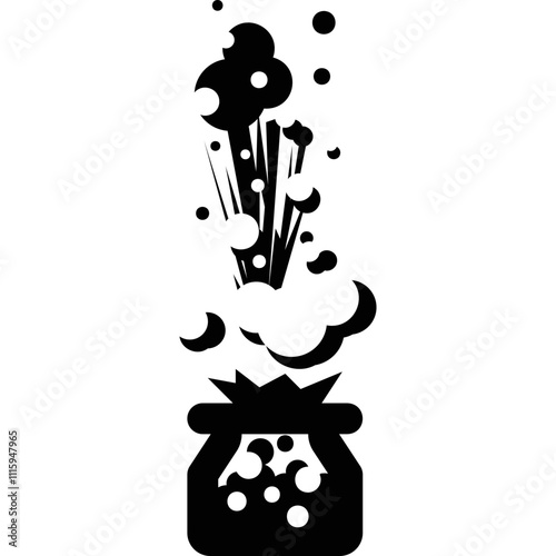 Simple vector icon chemical reaction