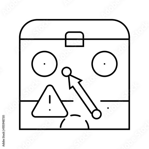 shootout ice hockey sport line icon vector. shootout ice hockey sport sign. isolated contour symbol black illustration