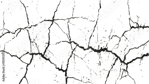 cracked concrete wall covered with gray cement texture as background, Vector grunge cracked texture style with cracked texture. Vector grunge cracked texture Transparent background.