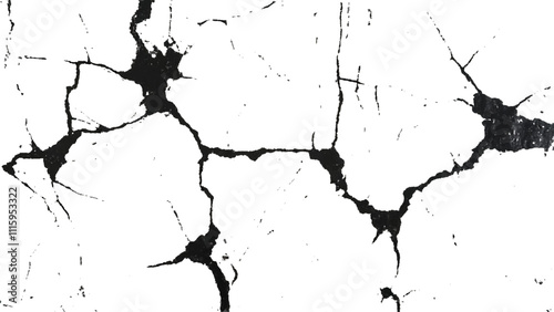 cracked concrete wall covered with gray cement texture as background, Vector grunge cracked texture style with cracked texture. Vector grunge cracked texture Transparent background.