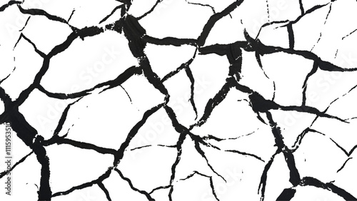 cracked concrete wall covered with gray cement texture as background, Vector grunge cracked texture style with cracked texture. Vector grunge cracked texture Transparent background.