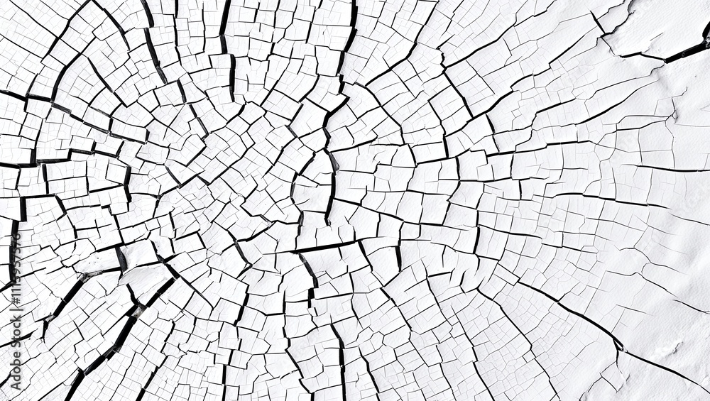 Obraz premium Old cracked white paint texture surface background