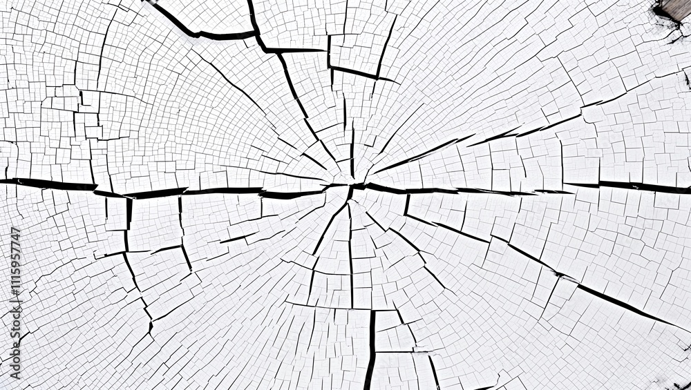 Obraz premium Old cracked white paint texture surface background