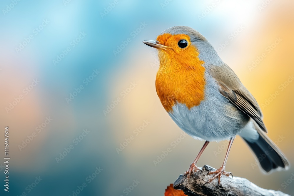 Fototapeta premium beautiful bird sitting on broken wooden branch on soft light day, asian green bee-eater, merops orientalis. Beautiful simple AI generated image