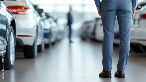 Wallpaper Mural Automotive sales expert helping a customer choose a new vehicle in the showroom, demonstrating exceptional customer service Torontodigital.ca
