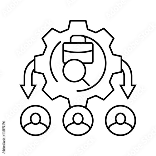 applicant tracking system ats line icon vector. applicant tracking system ats sign. isolated contour symbol black illustration