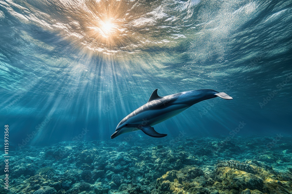Two Pacific white-sided dolphins, Lagenorhynchus obliquidens, swimming underwater. Closeup. 4K. Beautiful simple AI generated image Two Pacific white-sided dolphins, Lagenorhynchus obliquidens, swimming underwater. Closeup. 4K. Beautiful simple AI generated image