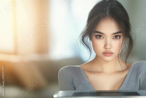 Close-up of female fencer sitting and holding sabre. Beautiful simple AI generated image Free Download Close-up of female fencer sitting and holding sabre. Beautiful simple AI generated image - GFXLoad