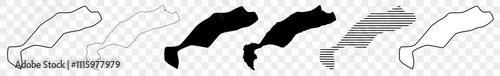 Kos Map Black | Border | Greek Island Greece | Transparent Isolated | Variations