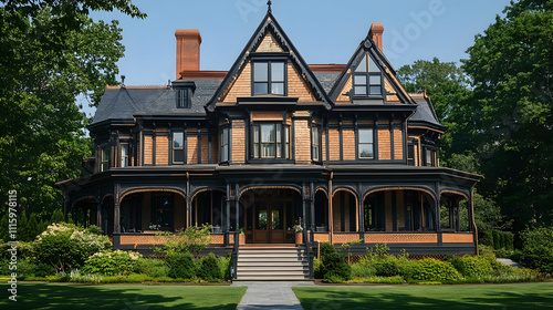 Shingle Style Water View Home with Copper Accents, Watch Hill Estate photo