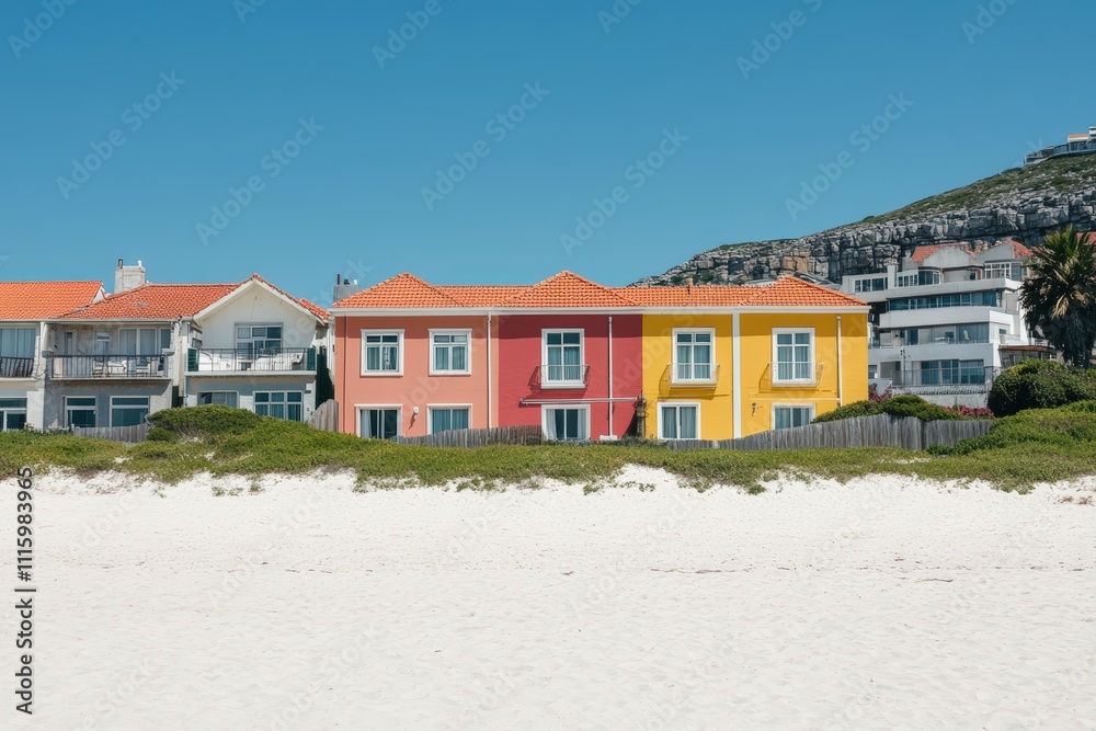 Four-color block photo collage showcasing diverse travel destinations for a dynamic banner.. Beautiful simple AI generated image