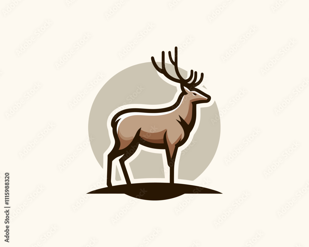 Fototapeta premium deer silhouette vector