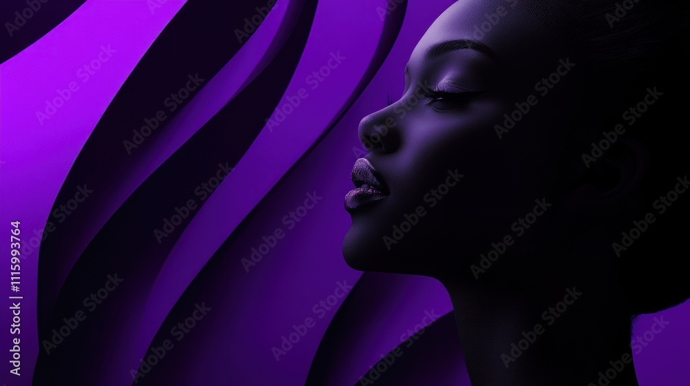 Purple Abstract Portrait