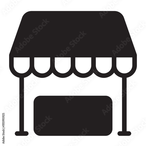 shopping store glyph icon
