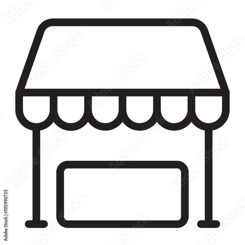 shopping store line icon
