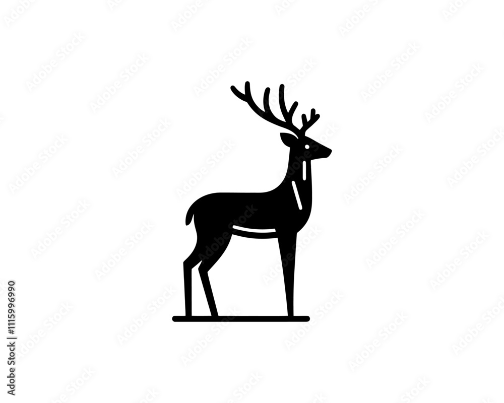 Obraz premium deer silhouette vector