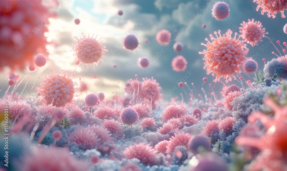 A vivid representation of immunotherapy, medical approach that leverages the body's immune system to fight diseases A vivid representation of immunotherapy, medical approach that leverages the body's immune system to fight diseases