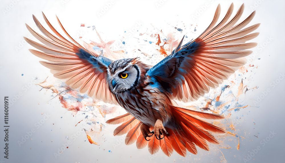 Obraz premium Big Owl with Wings