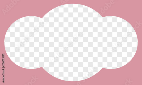 Pink Waves Zigzag Frame.  Scalloped Rectangle Border. Empty text box. Vector illustration	
