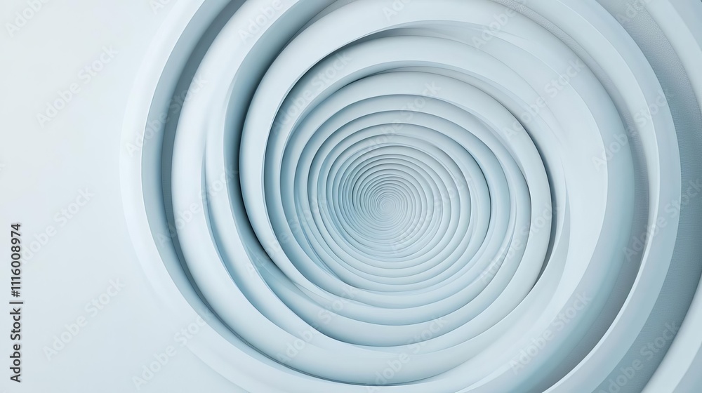 Obraz premium Abstract spiral plaster piece, dynamic and minimalist