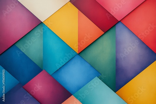 Colorful geometric abstract design showcasing vibrant shapes and patterns in ...