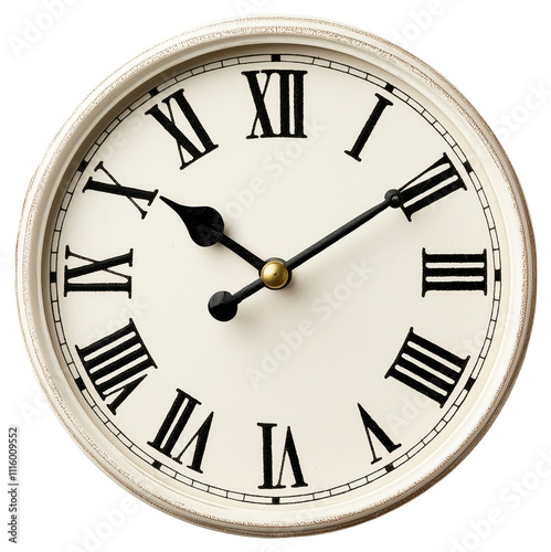PNG Vintage clock with Roman numerals