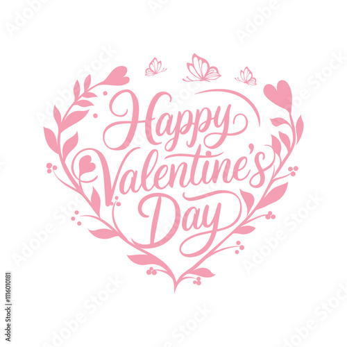 Happy valentain's day typography design