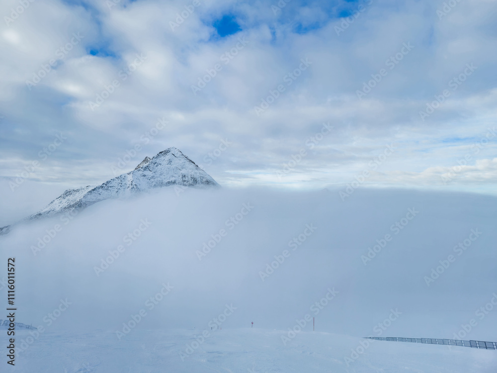 ski resort in the snow-covered mountains ski resort in the snow-covered mountains