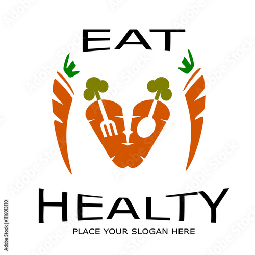 eat healty vektor your slogan here