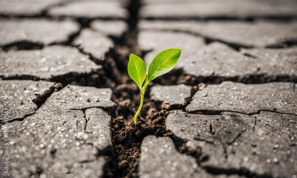 New Life concept with seedling growing sprout (tree).business development symbolic. weed growing through a crack in the pavement New Life concept with seedling growing sprout (tree).business development symbolic. weed growing through a crack in the pavement