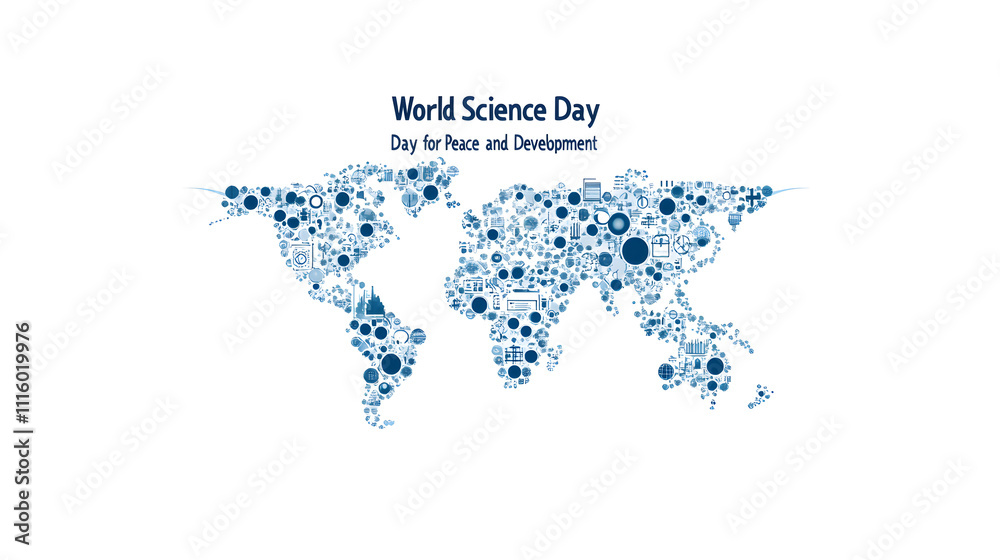 Fototapeta premium World science day for peace and development concept