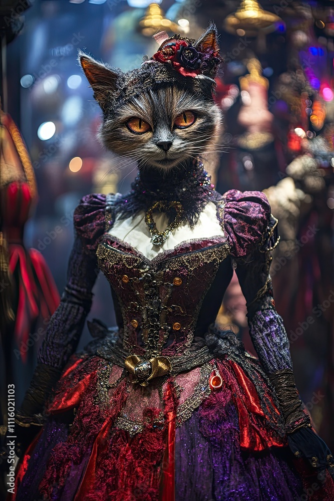 Obraz premium Cat carnival costume dressed