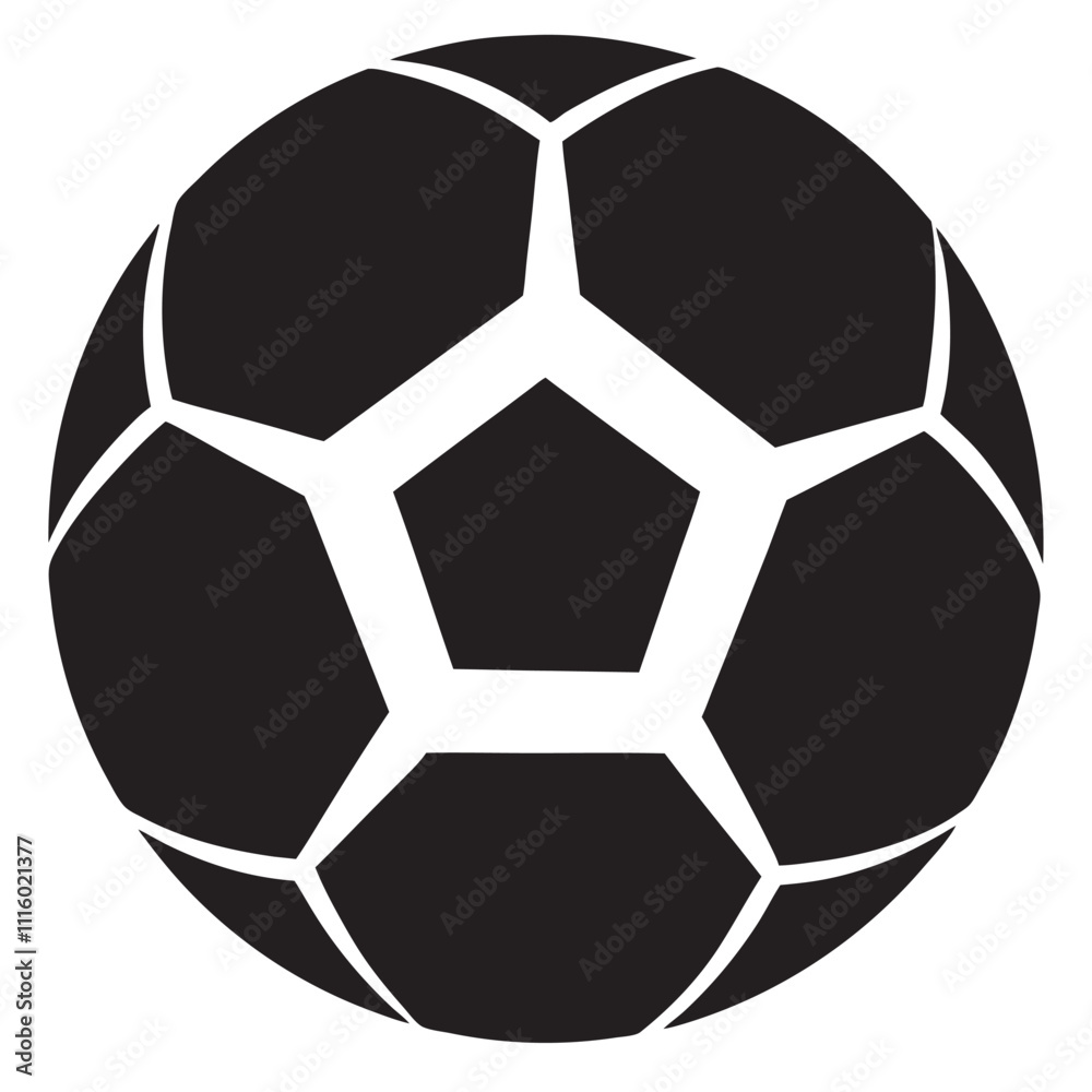 Fototapeta premium Football icon linocut vector 