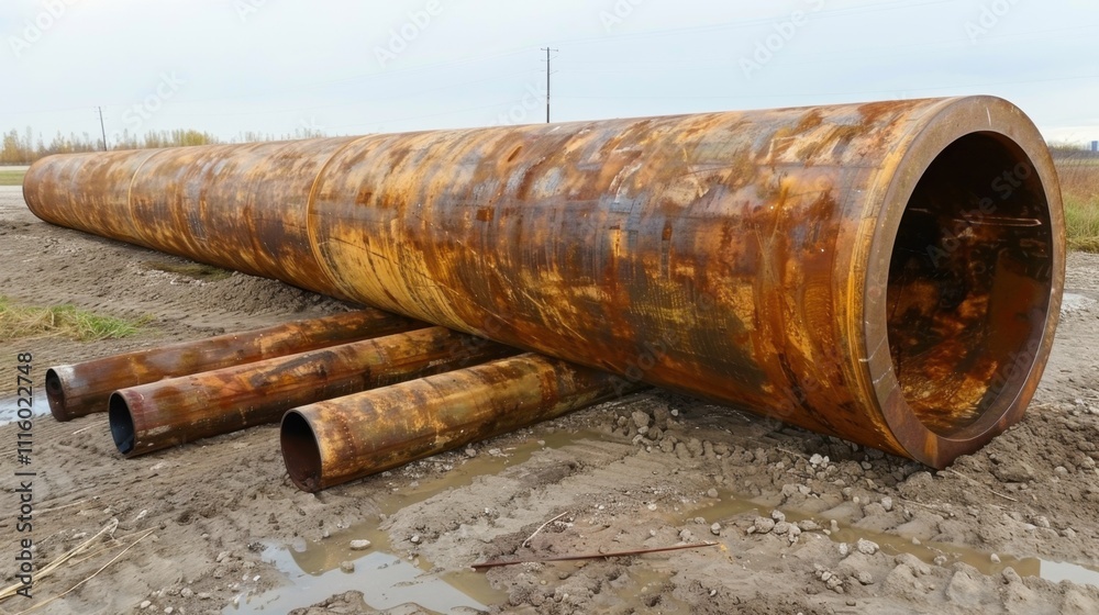 Oil Pipeline: A large-diameter pipe system used to transport oil and its derivatives over long distances, typically underground or underwater for efficient delivery.
Oil Pipeline: A large-diameter pipe system used to transport oil and its derivatives over long distances, typically underground or underwater for efficient delivery.