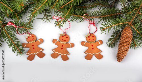 gingerbread person on christmas tree