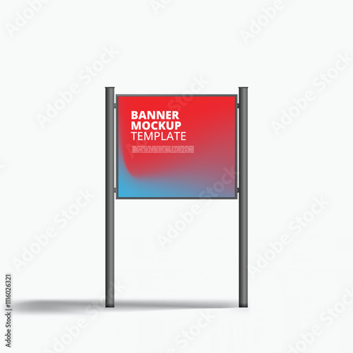 billboard isolated on white vector design template photo