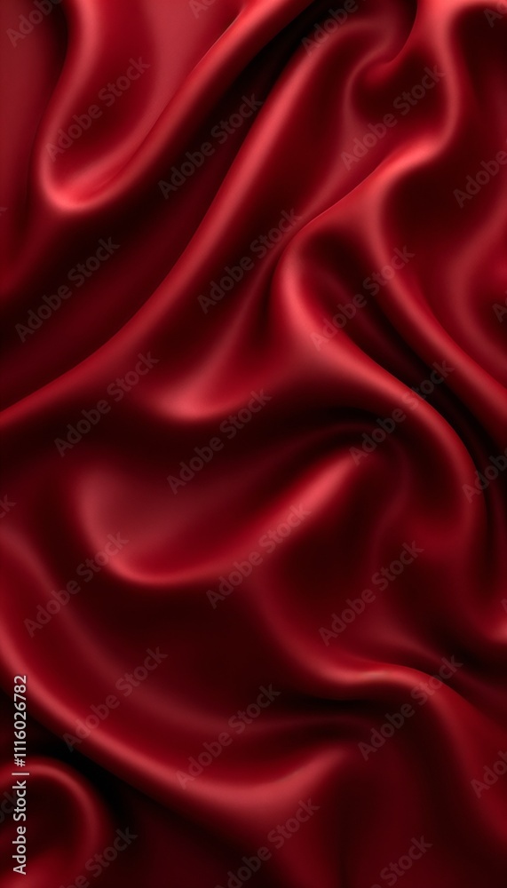Obraz premium Silk fabric texture in vibrant red color for elegant backgrounds and designs 