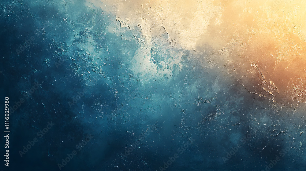 Obraz premium Dark blue and light orange/yellow water, rough textured, like waves.