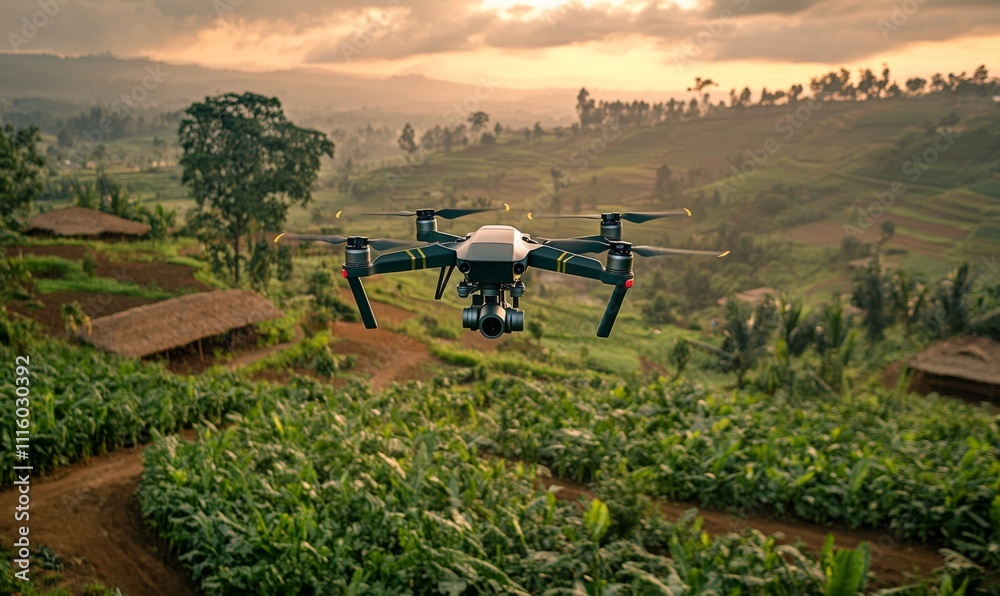 Drone monitoring crops and smart agriculture in a digital farming Drone monitoring crops and smart agriculture in a digital farming