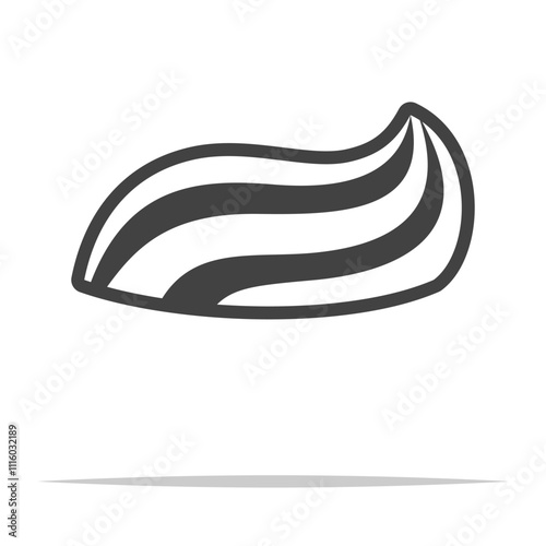 Toothpaste blob outline icon transparent vector isolated
