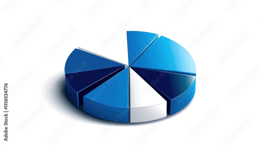 Obraz premium Pie chart illustrating the composition of debt and equity in the weighted average cost of capital, perfect for business presentations.
